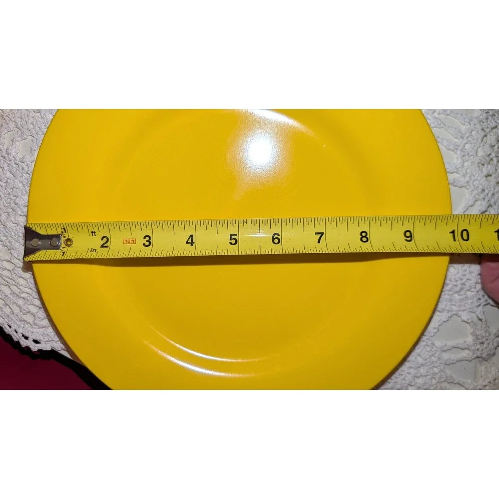 Yellow Melamine Vintage Elan Dinnerware Set 18 Pc MCM plates bowls excellent lot